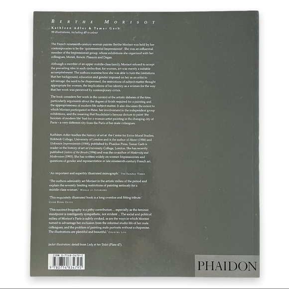 Berthe Morisot Softcover Coffee Table Impressionist Art Book - Picture 2 of 10